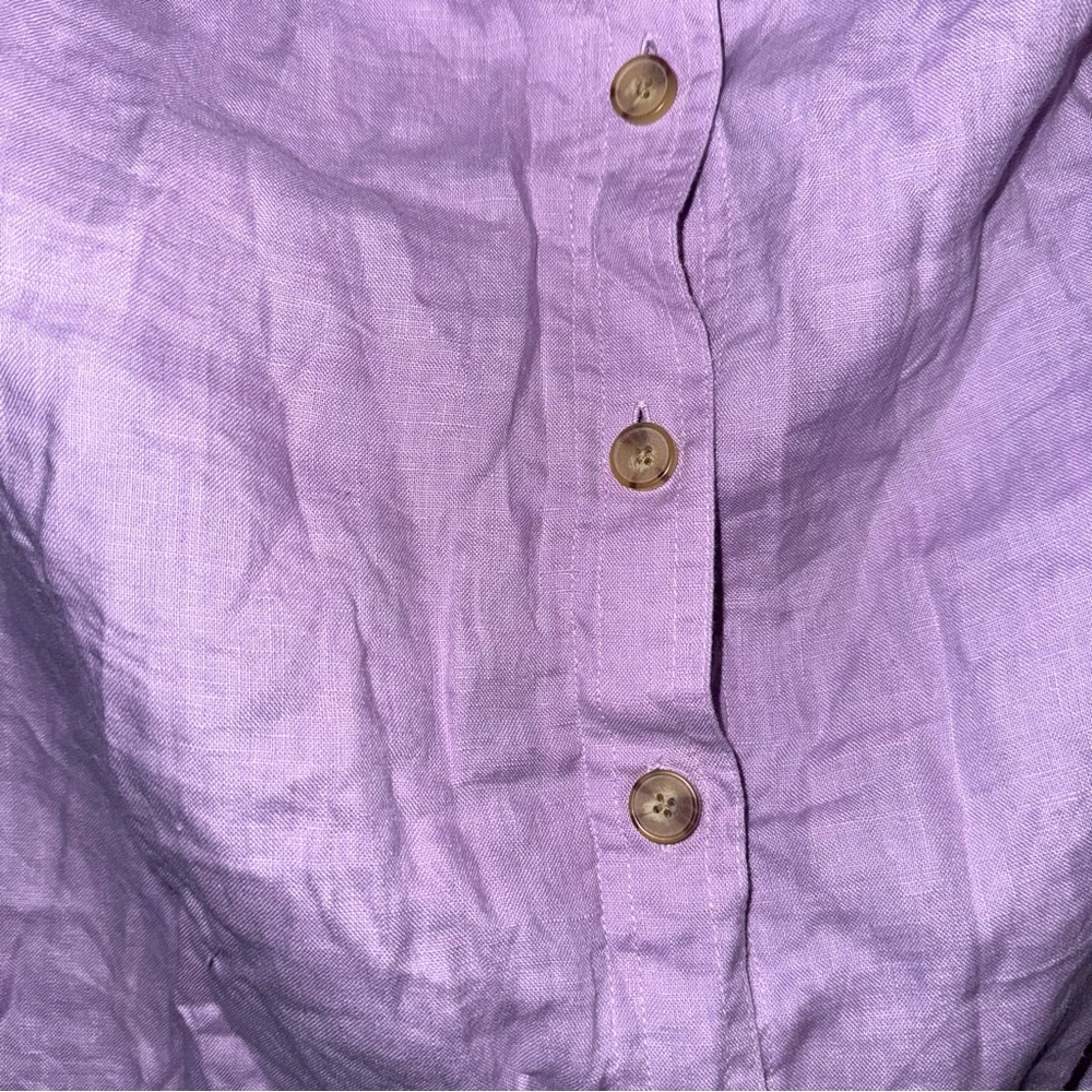 Everlane Purple Button Up Skirt